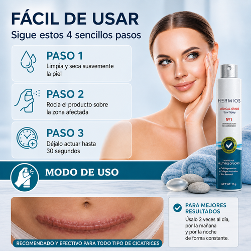 Hermios Spray para eliminar cicatrices